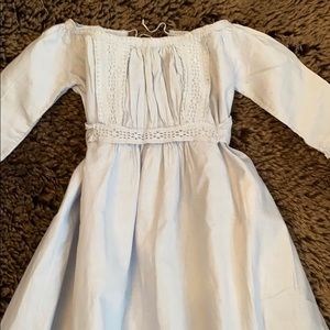 Antique lilac blue baby christening gown